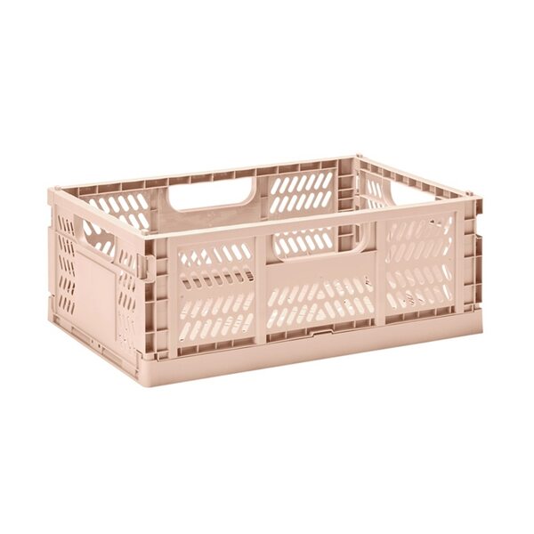 3 Sprouts Modern Folding Crate Mantu kaste Large Clay
