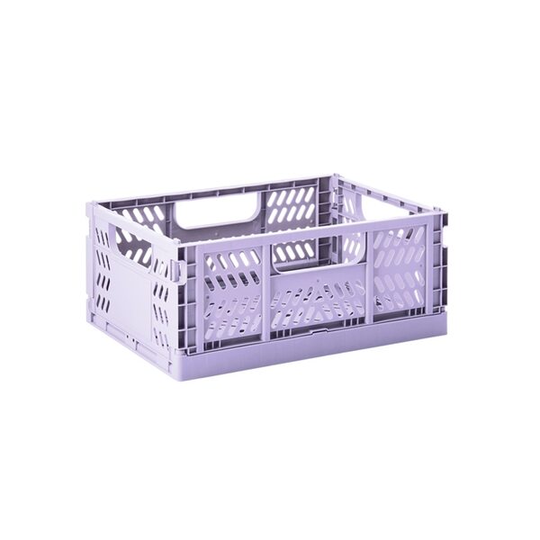 3 Sprouts Modern Folding Crate Mantu kaste Medium Lilac