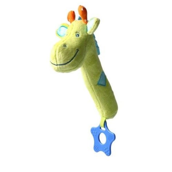BabyOno Rotaļlieta ar pīkstuli un zobu riņķi Žirafe, 997
