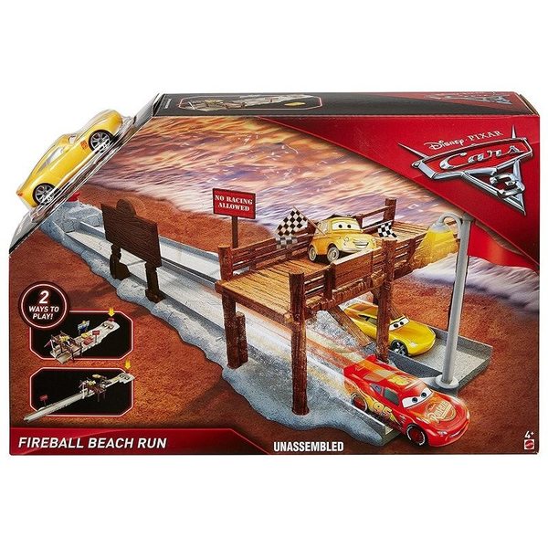 Cars 3 - Vāģi 3 Story Playset Asst - Fireball Beach run, DVT46