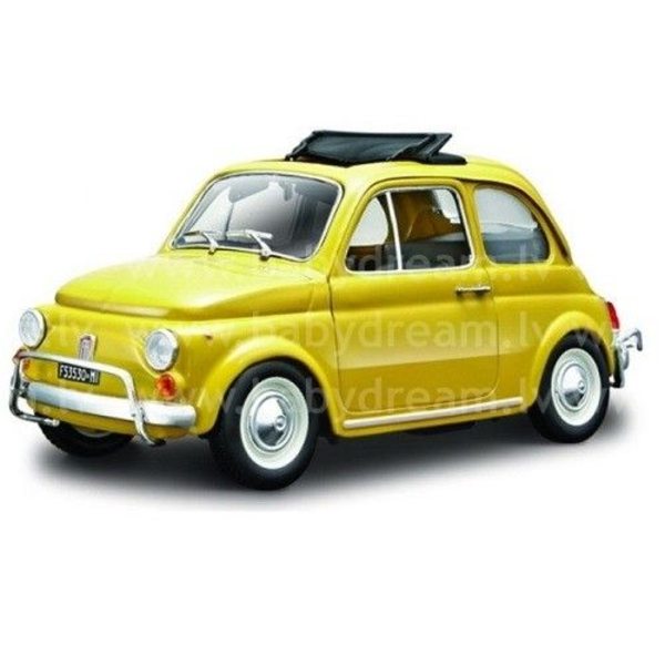 Bburago Automašīna 1:24 Fiat 500 L 1968, 18-22099 Yellow