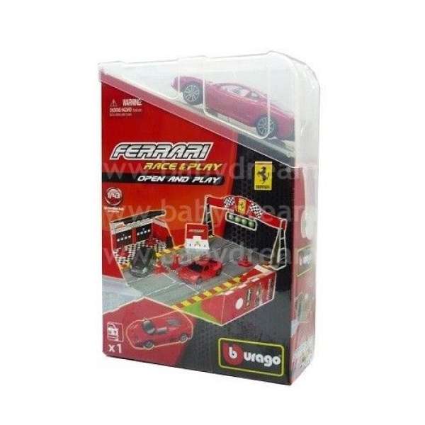 Bburago Spēļu komplekts Ferrari Open & Play, 18-31209 Red