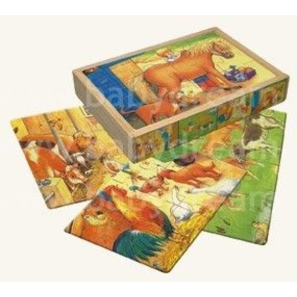 Bino 4 Puzzles in Box, Animals 2, 88092