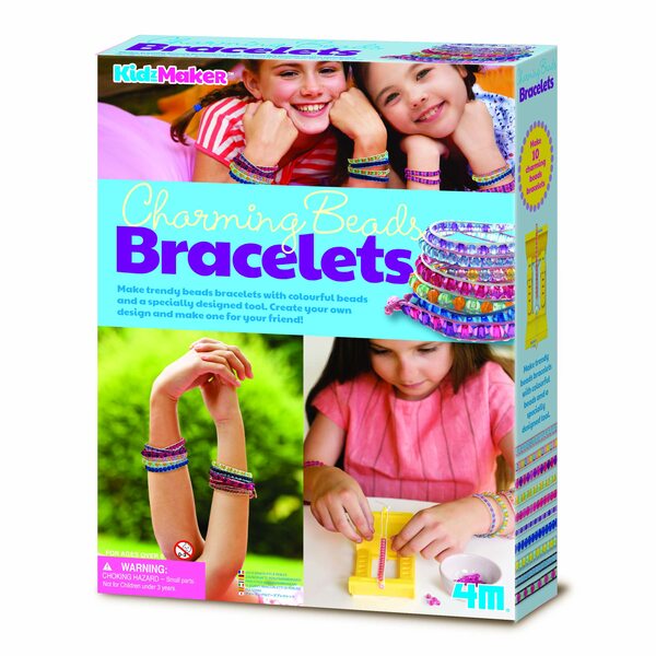 4M KidzMaker DIY komplekts Burvīgās pērlīšu rokassprādzes, 00-04751