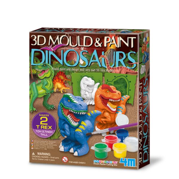4M 3D veidnes un krāsas Dinozauri, 00-04777
