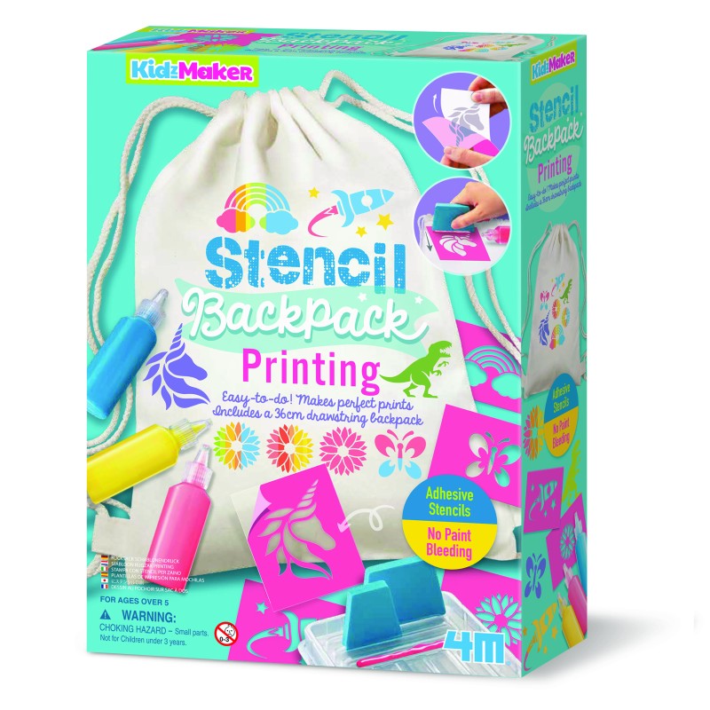 4M KidzMaker DIY komplekts Mugursomas apdrukāšanas komplekts, 00-04788