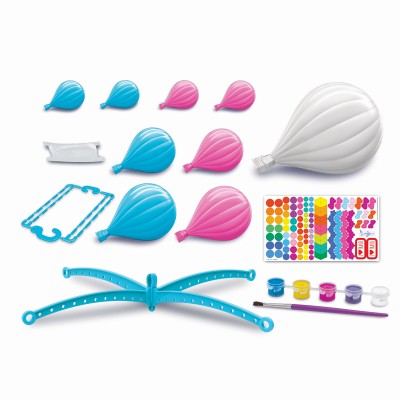 4M KidzMaker DIY komplekts Izkrāsojams gaisa balonu karuselītis, 00-04791
