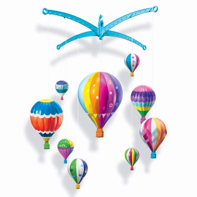 4M KidzMaker DIY komplekts Izkrāsojams gaisa balonu karuselītis, 00-04791