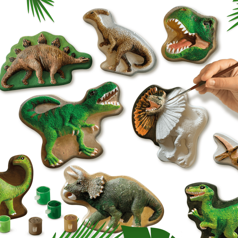 SES Ģipša liešanas komplekts Dinozauri, 01403S