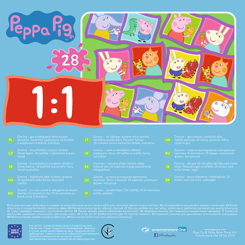 TREFL PEPPA PIG Galda spēle Domino, 02066T