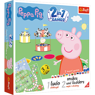 TREFL PEPPA PIG Boardgame 2 in 1 Peppa Pig, 02067T