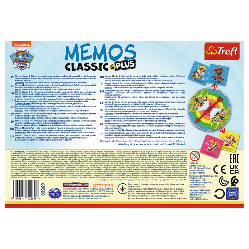 TREFL PAW PATROL Memo Classic Plus, 02269T