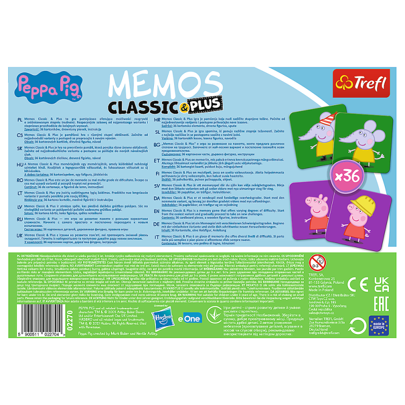 TREFL PEPPA PIG Memo Classic Plus, 02270T