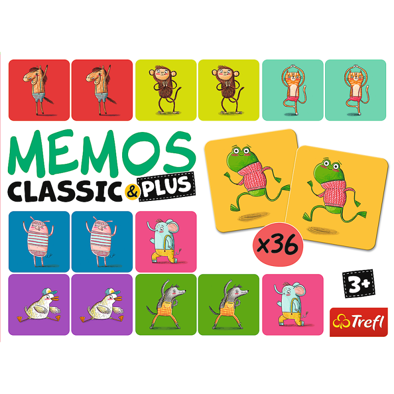 TREFL Memo Classic Plus Skaņas un kustības, 02271T