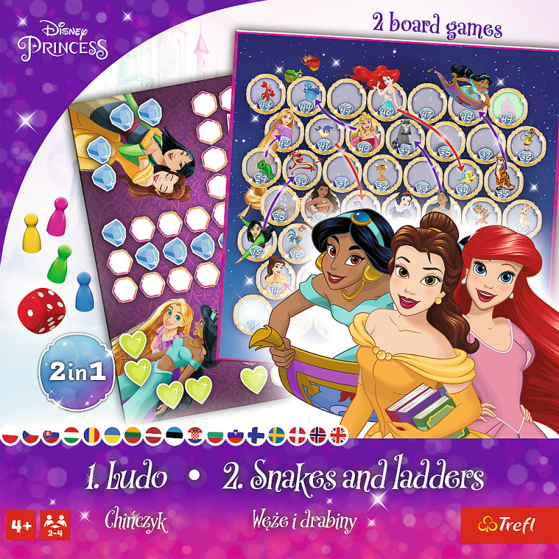 TREFL DISNEY PRINCESS Spēle 2 in 1 Princeses, 02418T
