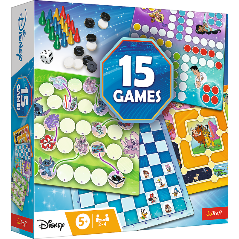 TREFL DISNEY 15 in 1 Galda spēle, 02583T