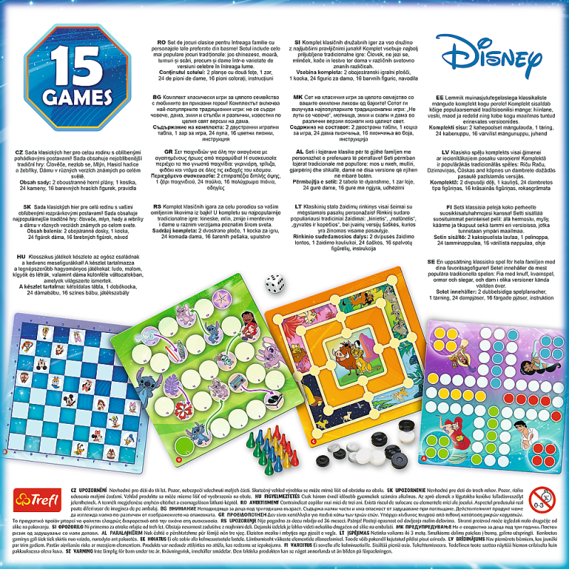 TREFL DISNEY 15 in 1 Galda spēle, 02583T