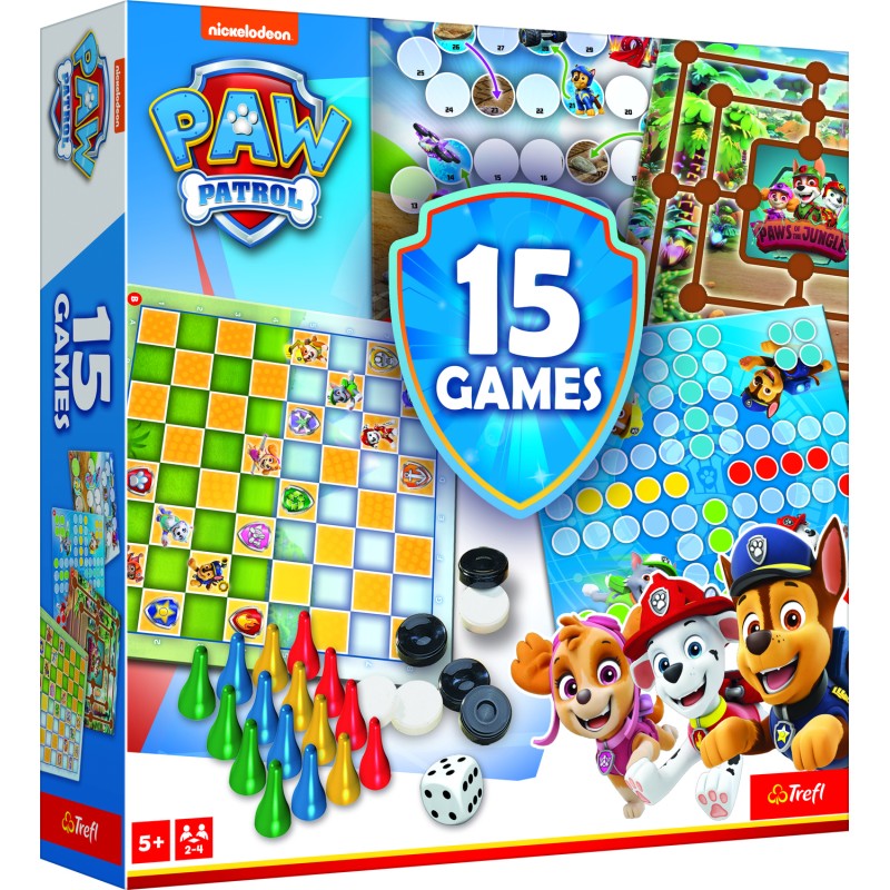TREFL PAW PATROL 15 in 1 Galda spēle, 02584TR