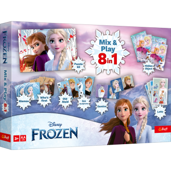 TREFL FROZEN 8in1 Mix&play galda spēļu komplekts, 02596T