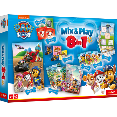 TREFL PAW PATROL 8in1 Mix&play stalo žaidimų rinkinys, 02597T