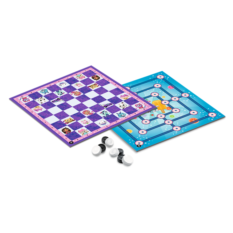 TREFL GABBY´S DOLLHOUSE Galda spēle Dambrete un Dzirnavas, 02858T