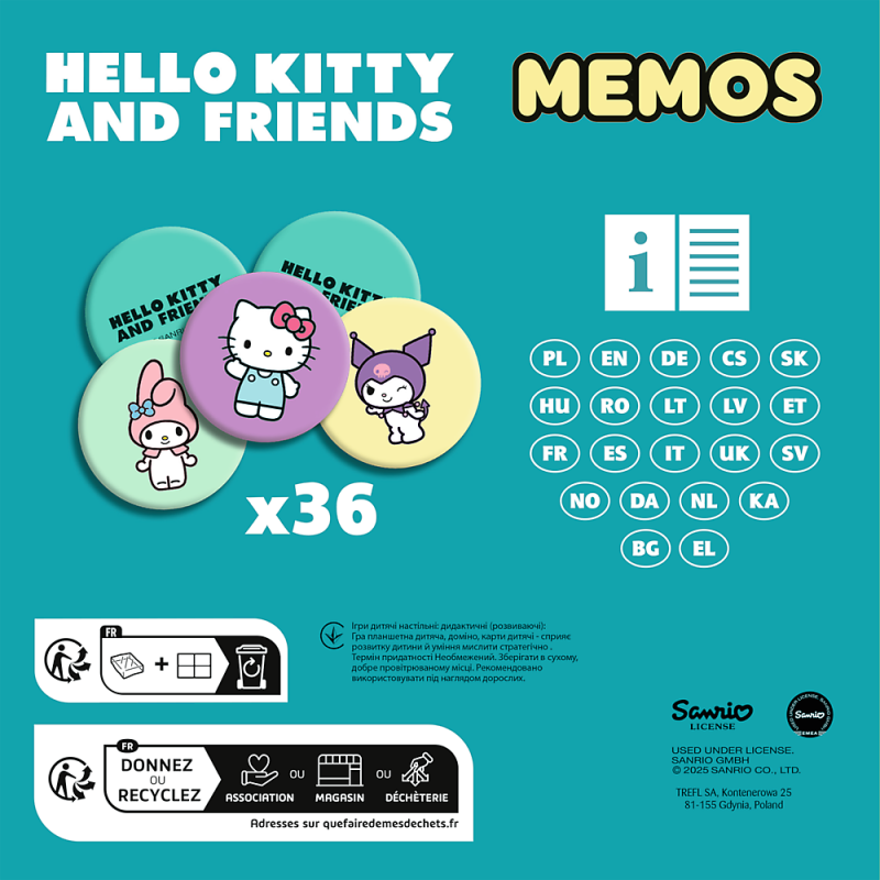TREFL HELLO KITTY Memo 36 Hello Kitty, 02898T
