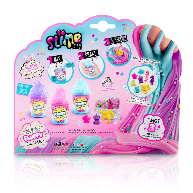 SO SLIME Pūkainās gļotas, 3-paka, 101CL