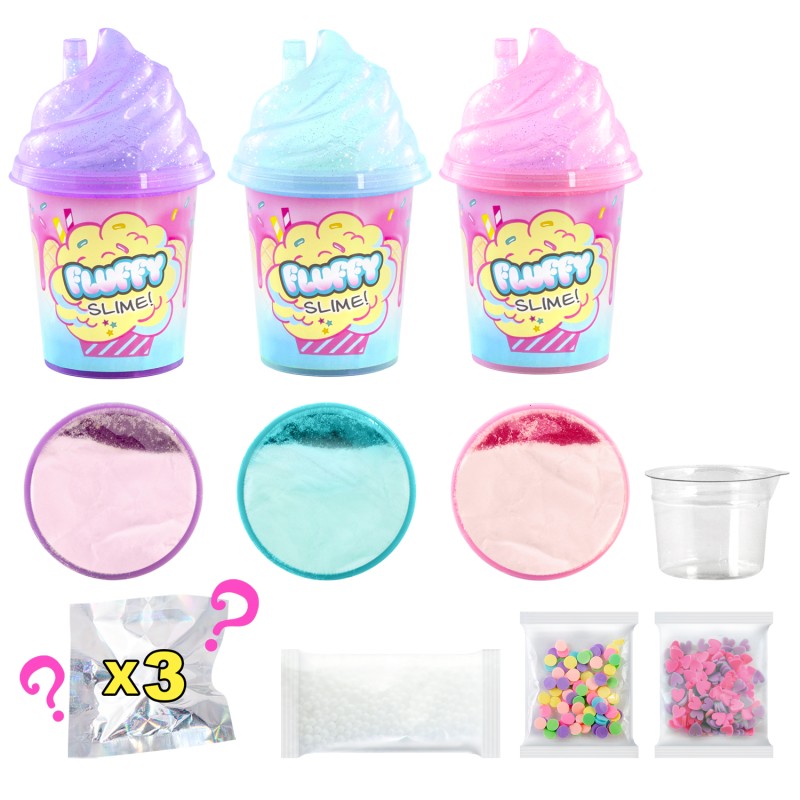 SO SLIME Pūkainās gļotas, 3-paka, 101CL