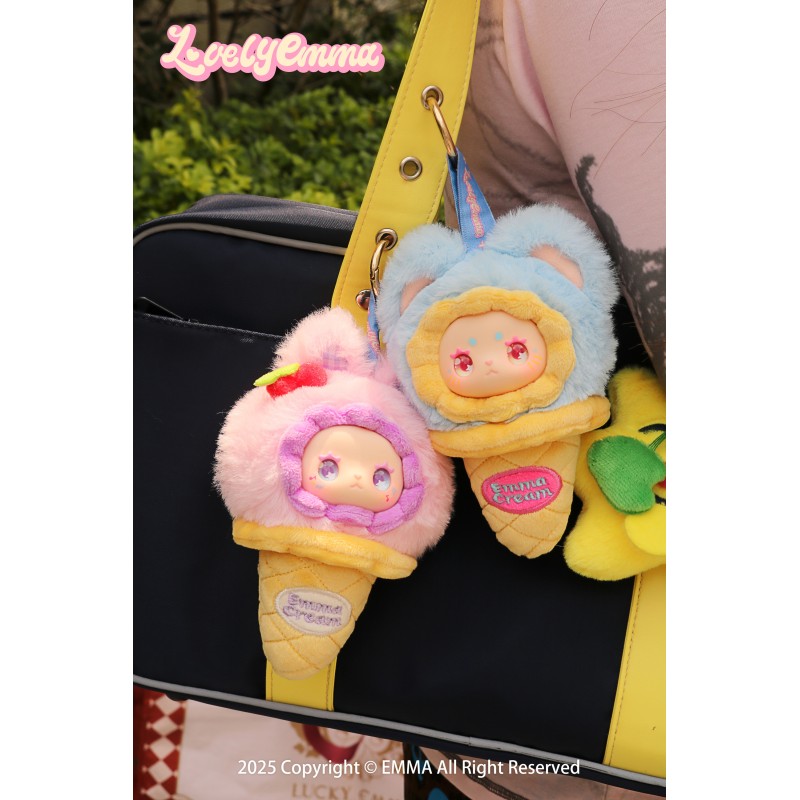 LOVELY EMMA Plīša atslēgu piekariņš, slēgtā iepakojumā - Scoop Ice Cream Series, 11128LE