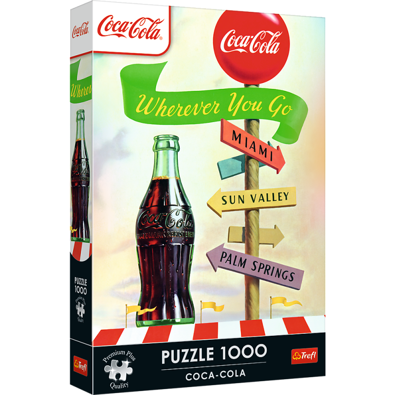 TREFL Premium Plus Puzle Coca-Cola: lai kur tu dotos, 1000 gab., 12098T