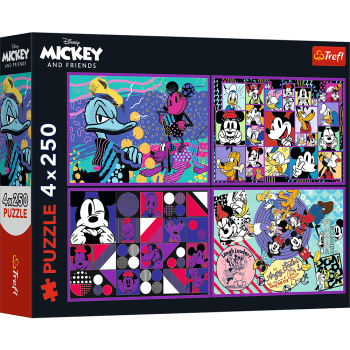 TREFL DISNEY MICKEY MOUSE Pužļu komplekts 4x250 gab., 13308T