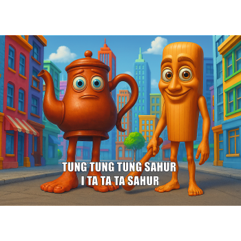 TREFL BRAINROT Puzle Tung Tung Sahur, 200 gab., 13364T