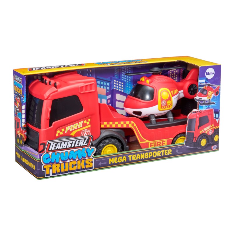 TEAMSTERZ Ugunsdzēsēju transportieris ar helikopteru, 35 cm, 1425008