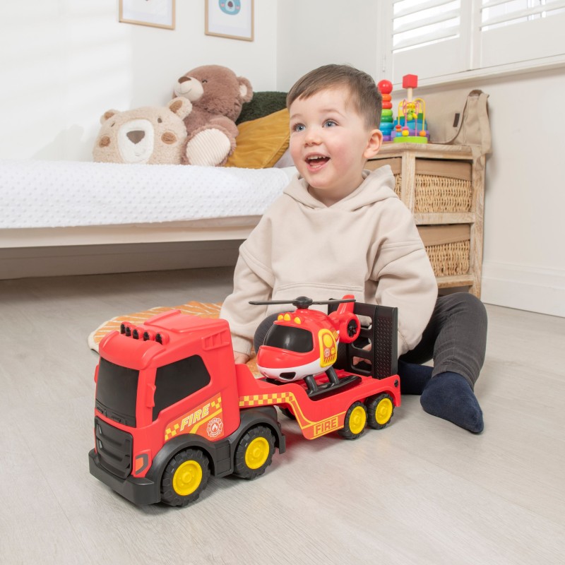 TEAMSTERZ Ugunsdzēsēju transportieris ar helikopteru, 35 cm, 1425008