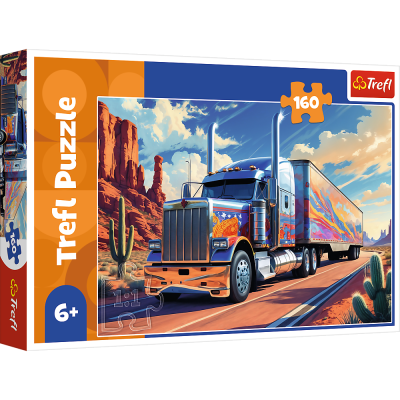 TREFL Puzzle Kravas automašīna uz ceļa, 160 gab., 15413T