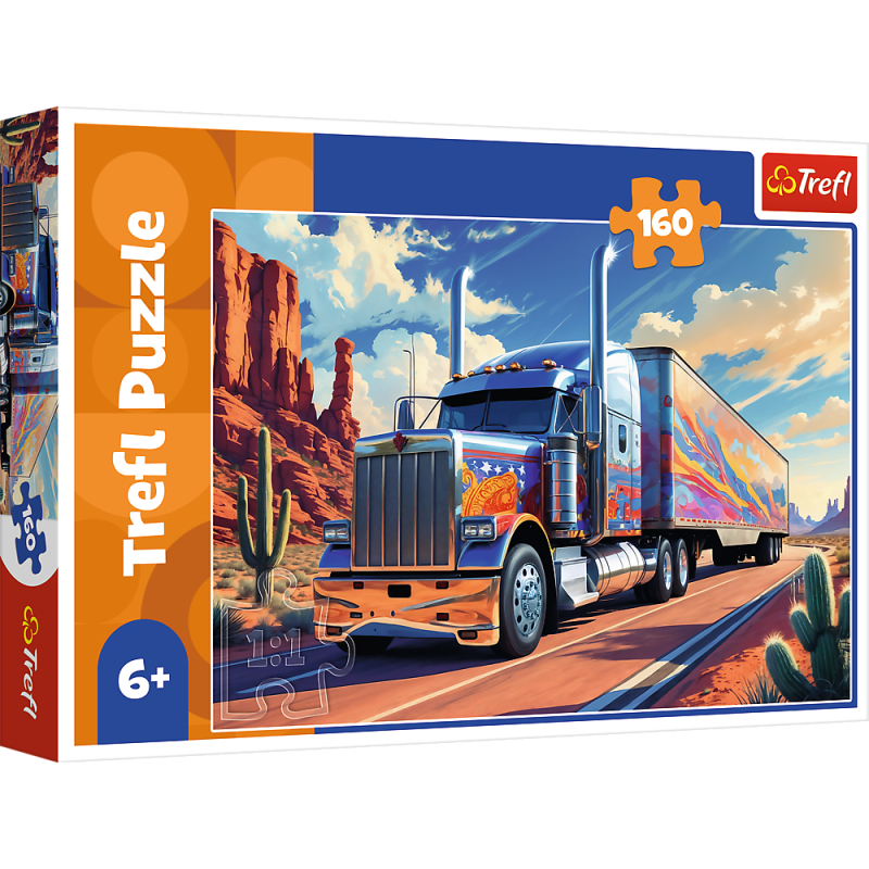 TREFL Puzzle Kravas automašīna uz ceļa, 160 gab., 15413T