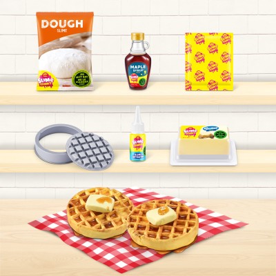 SLIME MART Gatavošanas komplekts - Iepirkumu maisiņš "Waffles", 15901D