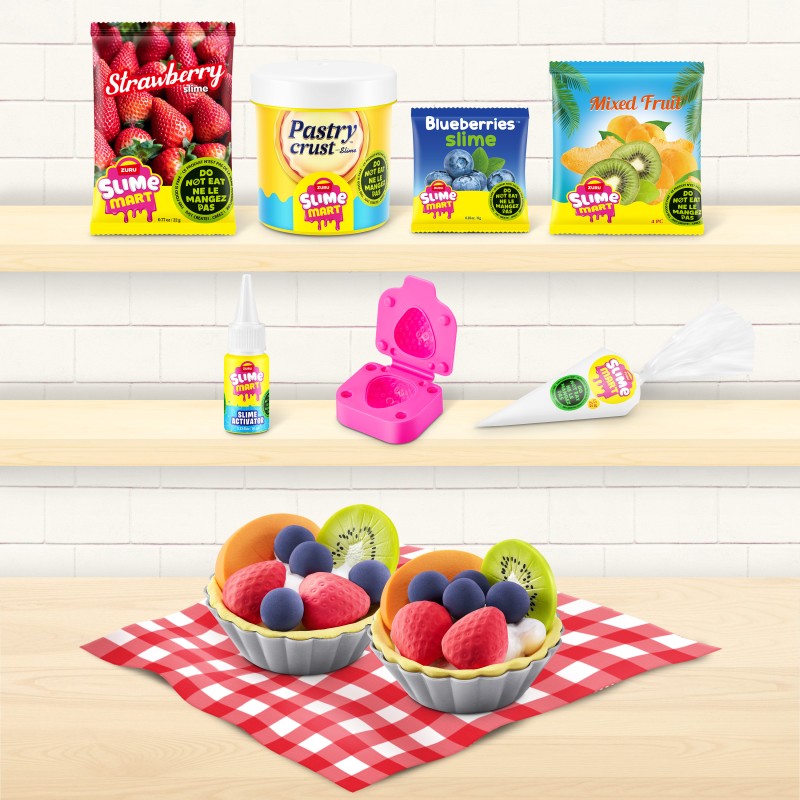 SLIME MART Gatavošanas komplekts - Iepirkumu maisiņš "Fruit Tart", 15901E