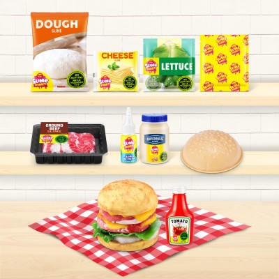 SLIME MART Gatavošanas komplekts - Iepirkumu groziņš "Burgers", 15905A