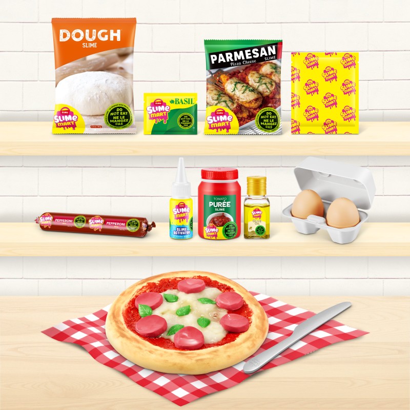 SLIME MART Gatavošanas komplekts - Iepirkumu groziņš "Pizza", 15905B