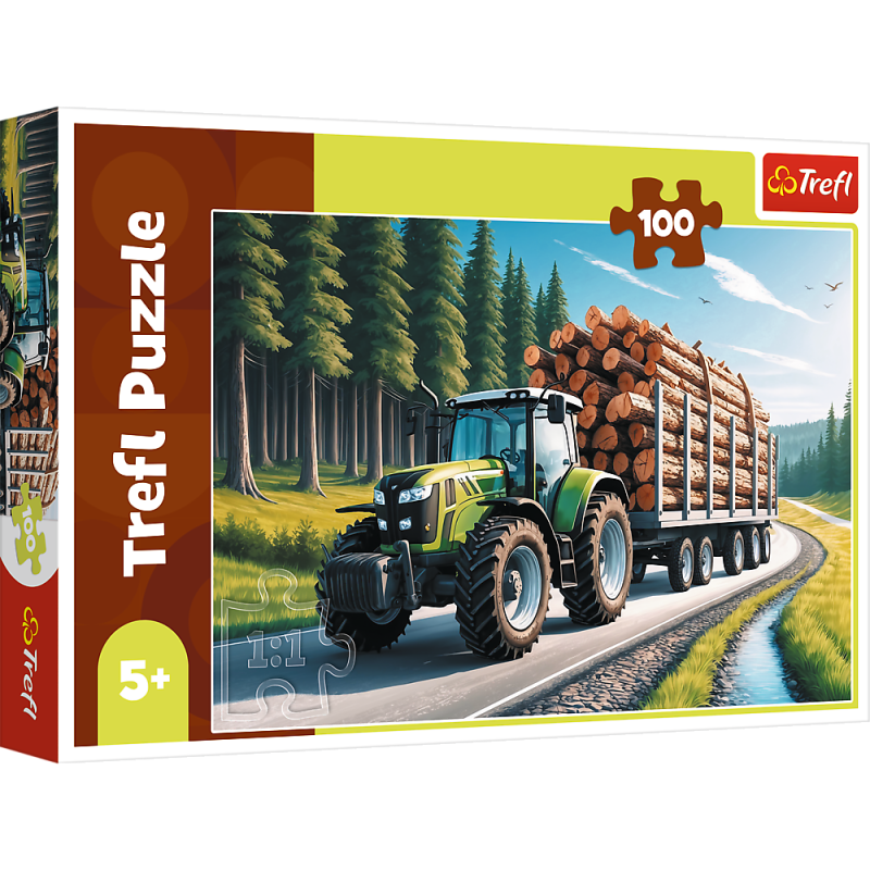 TREFL Puzle Meža traktors, 100 gab., 16493T