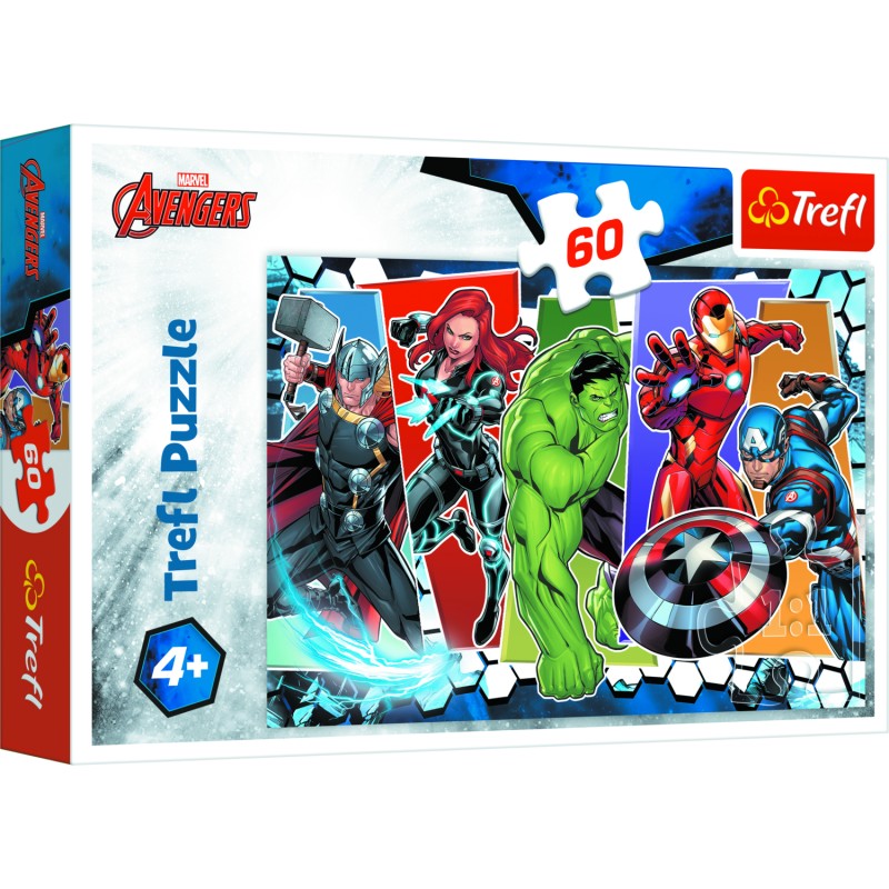 TREFL AVENGERS Puzle, 60 gab, 17357T