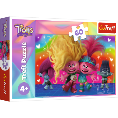 TREFL TROLLS Puzle Troļļi 3, 60 gab., 17386T