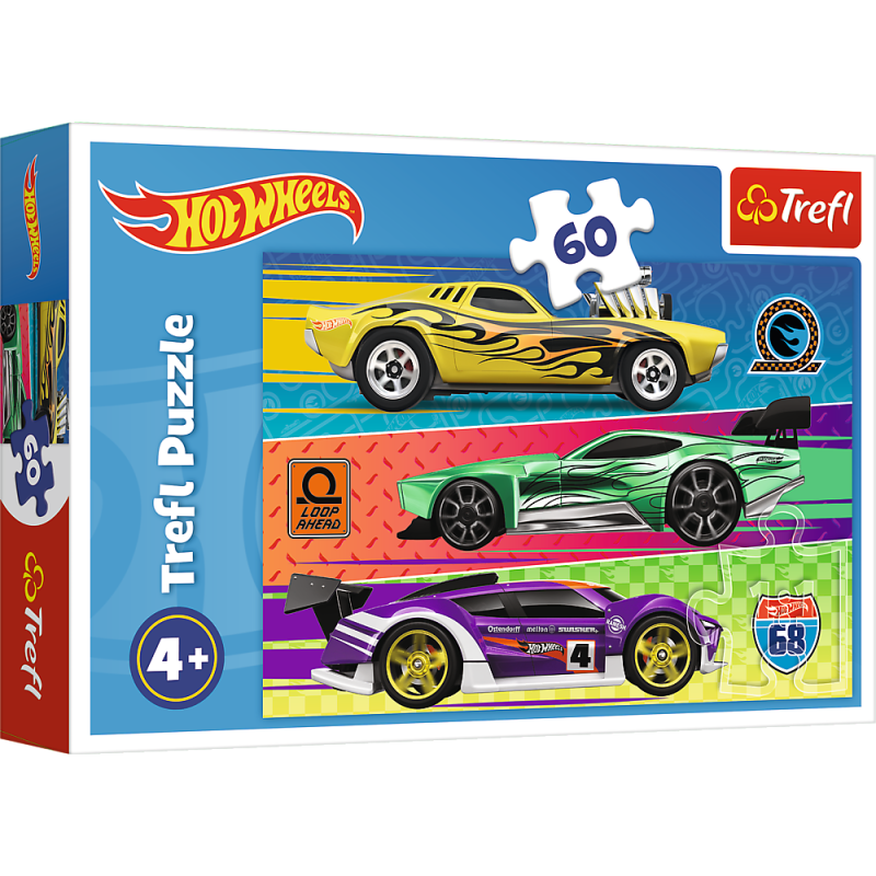 TREFL HOT WHEELS Puzle, 60 gab., 17389T