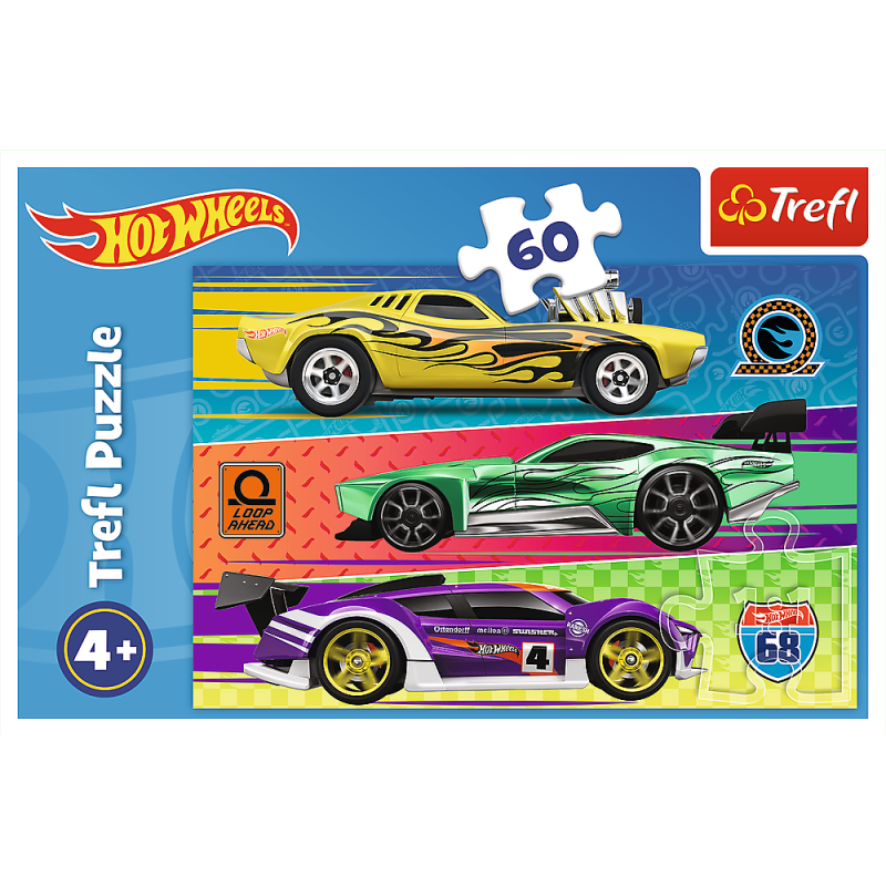 TREFL HOT WHEELS Puzle, 60 gab., 17389T