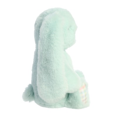 AURORA Rainbow Gingham Bunnies Plīša piparmētru zaļš  trusis, 18 cm, 201030F