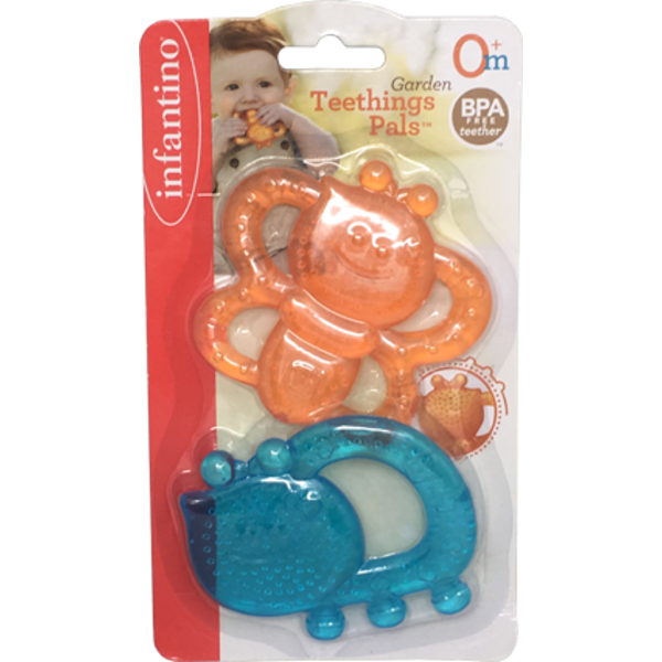 INFANTINO Atvēsinošana smaganu rotaļlieta, Dārza iemītnieki, 2gb, 216276