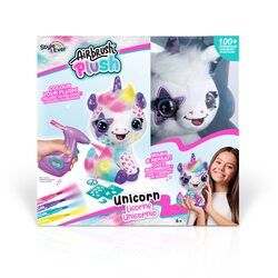 AIRBRUSH PLUSH Plīša DIY komplekts Vienradzis ar aerogrāfu, 25 cm, 228CL