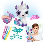 AIRBRUSH PLUSH Plīša DIY komplekts Vienradzis ar aerogrāfu, 25 cm, 228CL