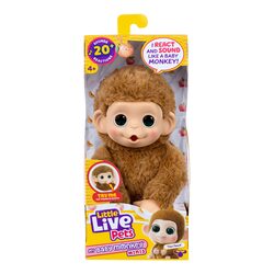 LITTLE LIVE PETS Interaktīvs plīša pērtiķēns Minis, 19 cm, 26729